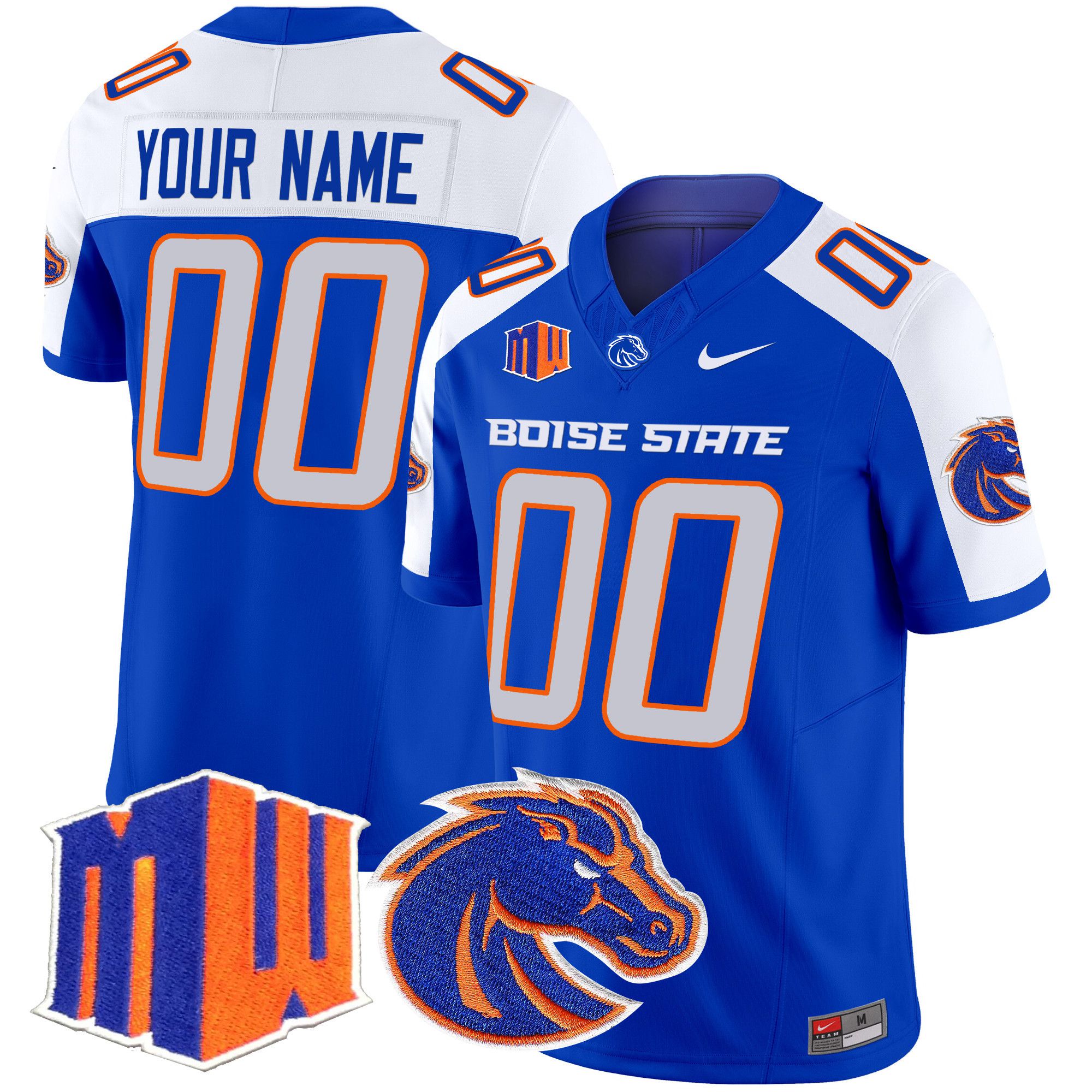 Men Boise State Broncos Blue Nike 2024 Vapor Limited Custom NCAA Jersey